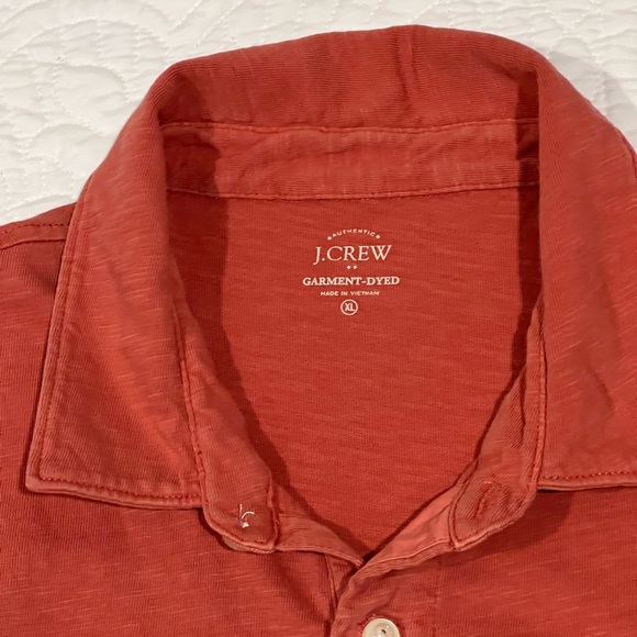 Men’s J Crew Pocket Polo Shirt XL - Orange/Red - Picture 3 of 4